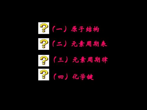 物质结构元素周期律复习资料 29页PPT文档