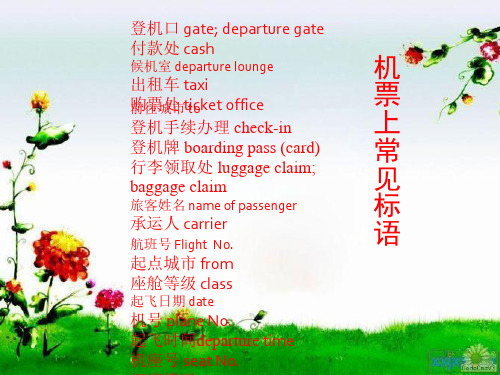 机场用语PPT课件