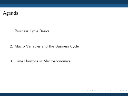 Business Cycles：An Introduction