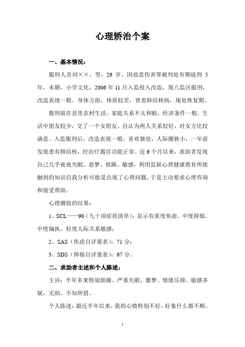 2009心理矫治个案刘永亮