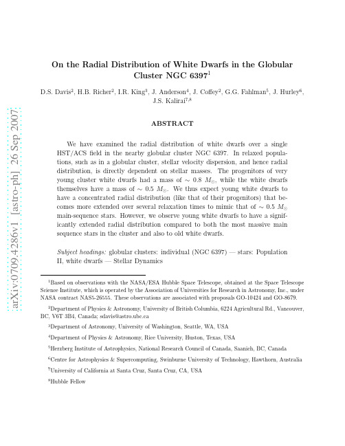 On the Radial Distribution of White Dwarfs in the Globular Cluster NGC 6397