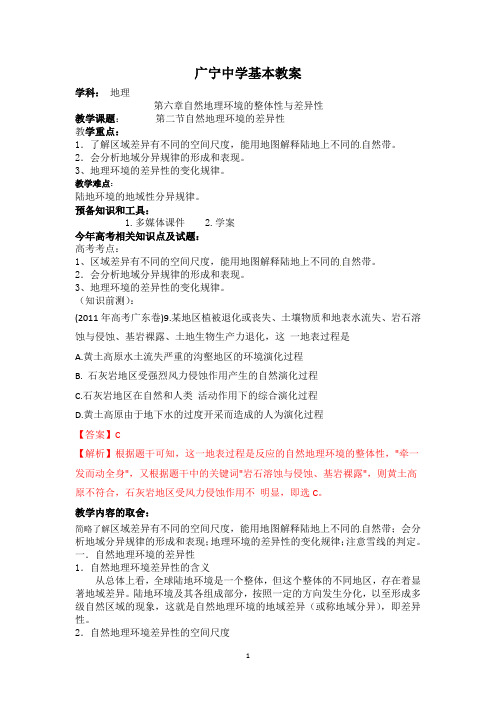 第二节自然地理环境的差异性文档