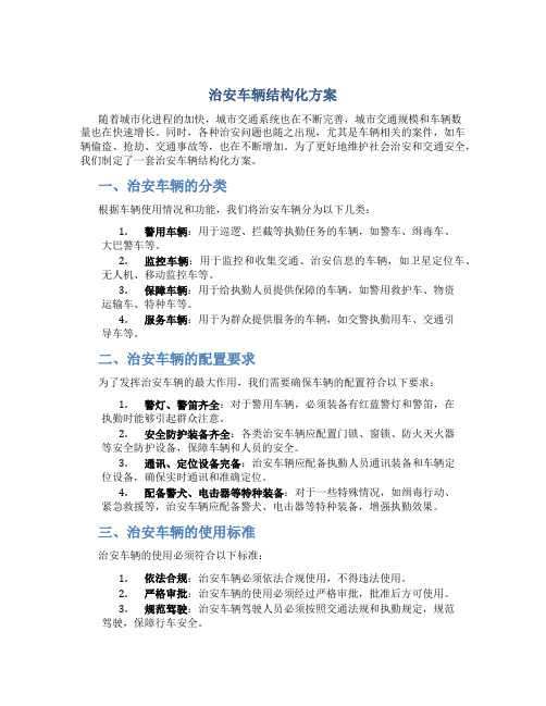 治安车辆结构化方案