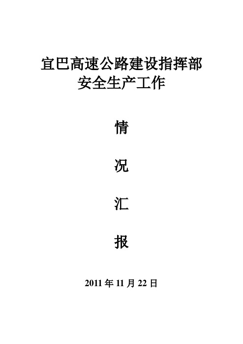 2011年安全工作汇报