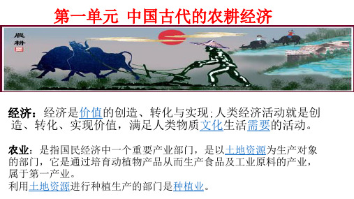 岳麓历史必修二第一单元第1课精耕细作农业生产模式的形成 (共27张PPT)