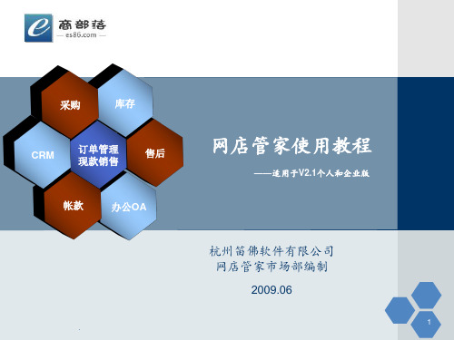 网店管家操作教程PPT课件