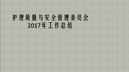 护理质量与安全管理委员会工作总结PPT课件