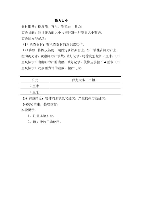 弹力大小