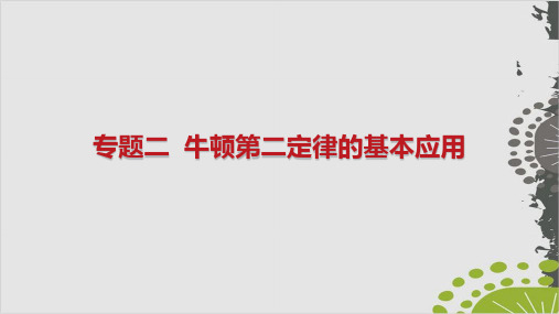 2020年高考物理专题复习 专题二 牛顿第二定律的基本应用(共23张PPT)