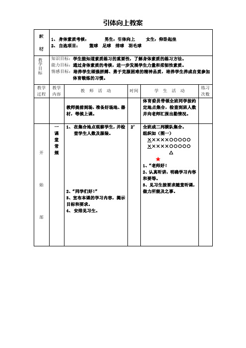 教案引体向上和仰卧起坐