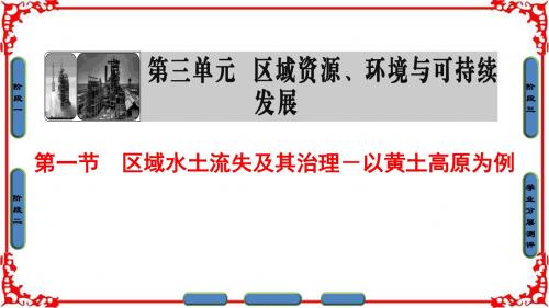 2017-2018学年高中地理(鲁教版必修3)课件第3单元第1节区域水土流失及其治理-以黄土高原为例