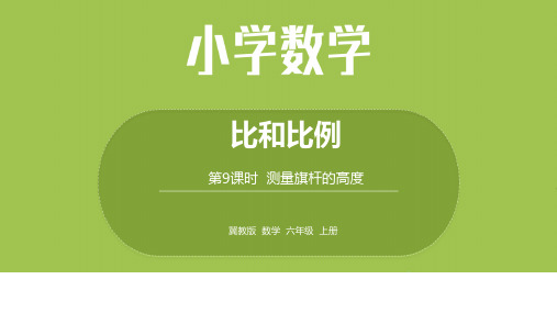 数学冀教六(上)第2单元比和比例第9课时测量旗杆高度