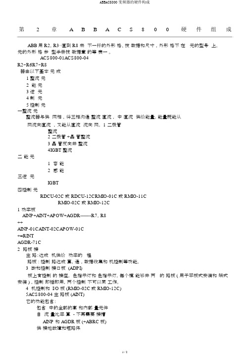 ABBACS800变频器的硬件组成