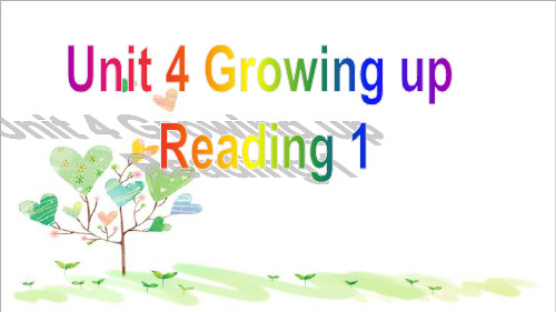 初中九年级英语上册 Unit 4 Growing up Reading课件 