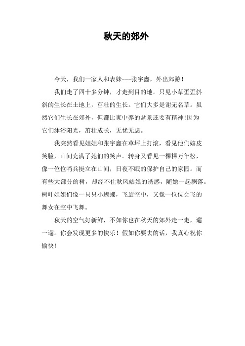 秋天的郊外—作文