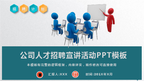 公司人才招聘宣讲活动PPT模板