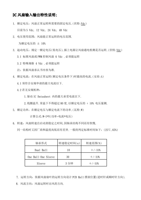 DC风扇输入输出特性说明-Forcecon