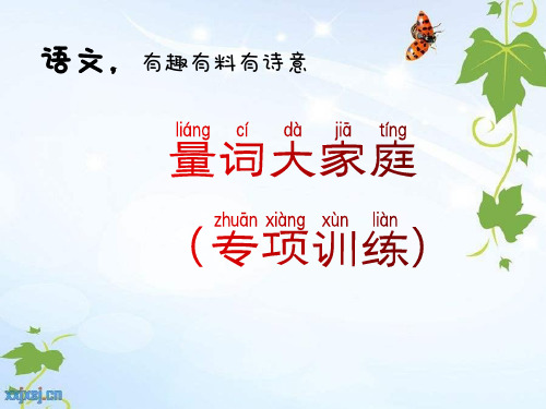 一年级语文    量词大家庭(量词专项训练)