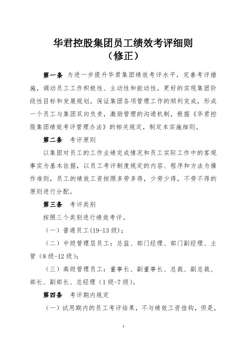 20170309集团员工绩效考评细则(修正)