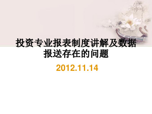 固定资产投资专业报表制度讲解及数据报送存在的问题(20.pptx