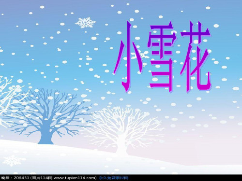 最新二年级音乐上册第八单元小雪花1苏少版优选教学课件