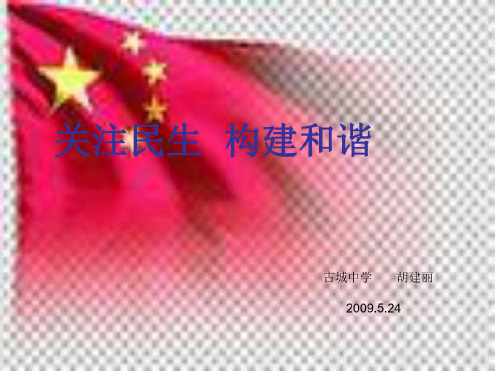 九年级政治关注民生-构建和谐