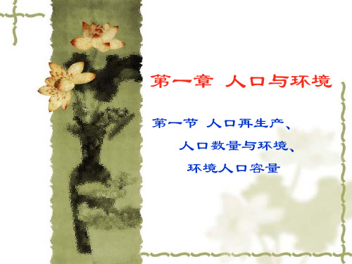 高中地理课件高中地理课件人口再生产、人口数量与环境、环境人