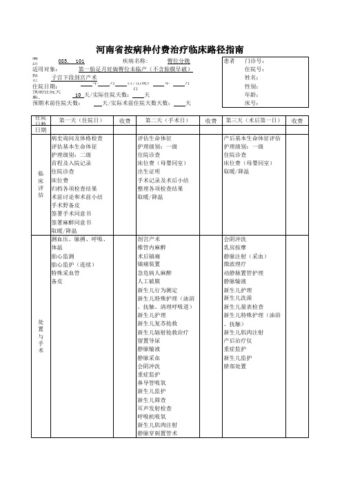 子宫肌瘤临床路径及收费标准