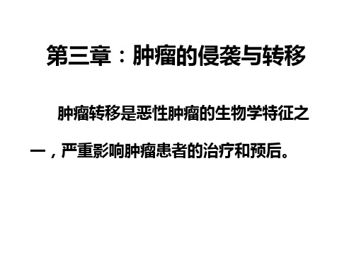 第三章 肿瘤的转移和浸润