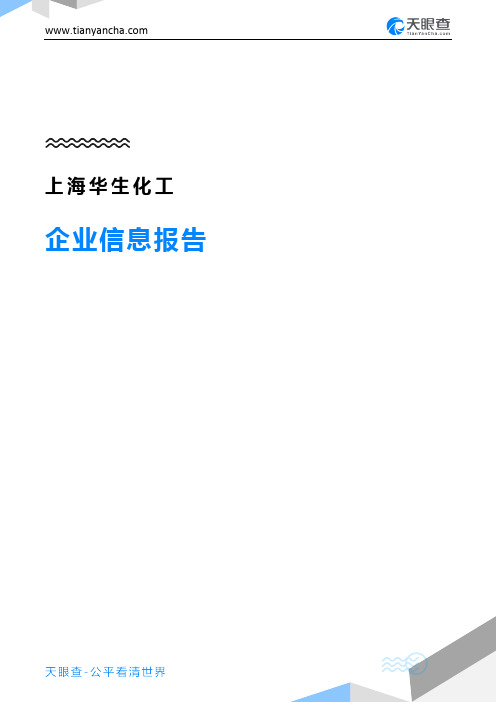 上海华生化工企业信息报告-天眼查
