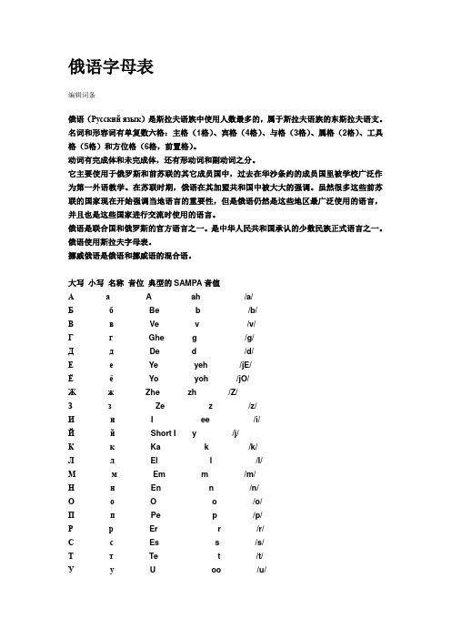 俄语简介