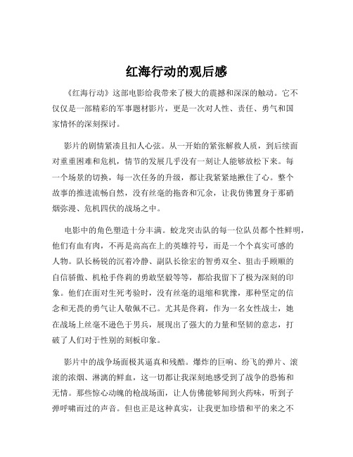 红海行动的观后感