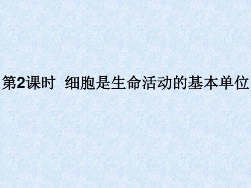 初中生物会考复习课件(细胞是生命活动的基本单位)