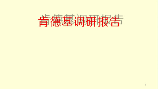肯德基调研ppt课件