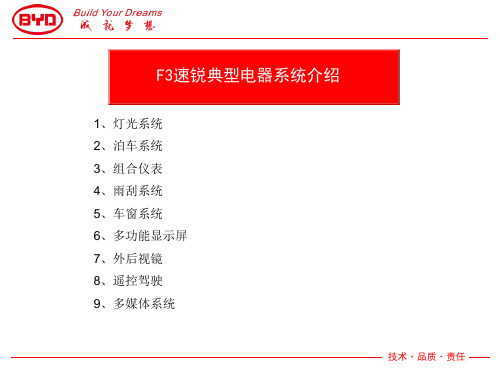 F3速锐典型电器系统介绍