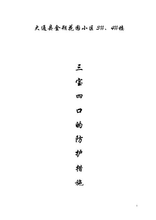 “三宝”“四口”的防护措施