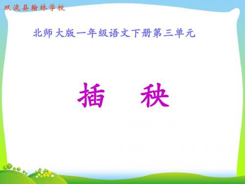 北师大版一年级语文下册《插秧》课件