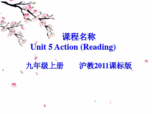 沪教九年级英语Unit 5 Action Reading公开课优质课比赛获奖课件