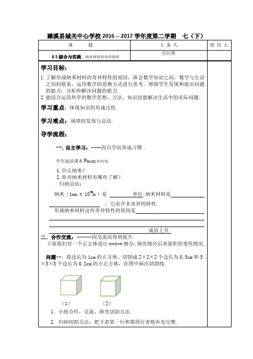 8.5综合与实践  纳米材料的奇异特性