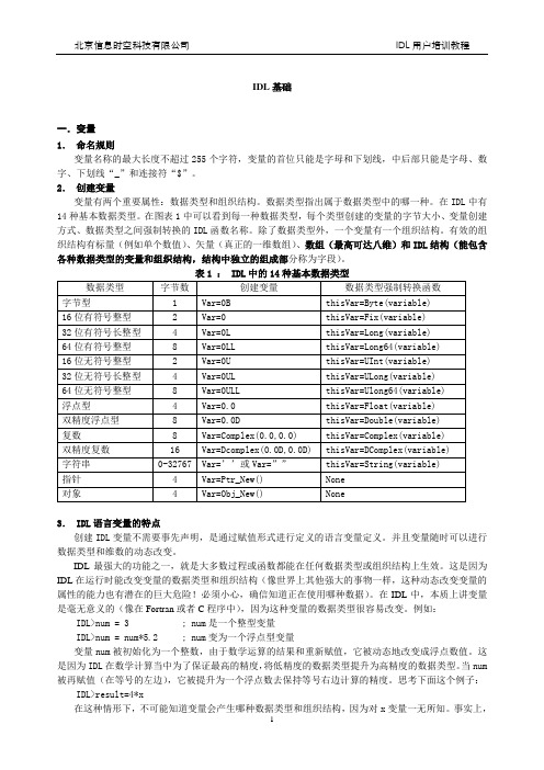 IDL用户培训教材