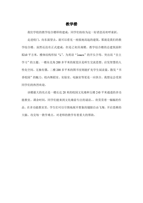 教学楼_初中初三作文300字