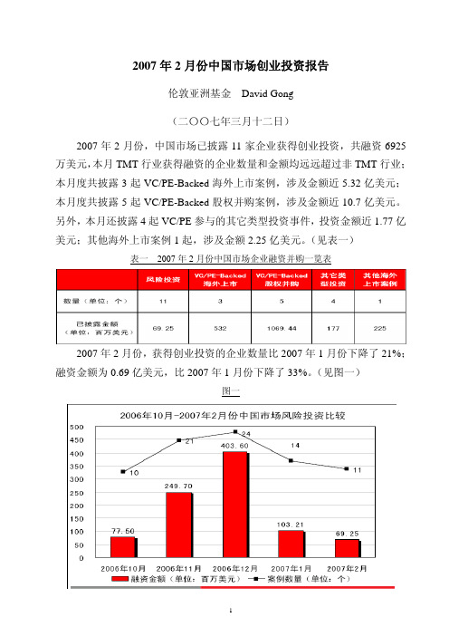 中国市场创业投资报告