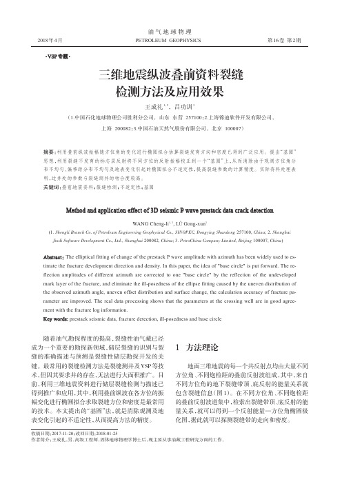 三维地震纵波叠前资料裂缝检测方法及应用效果