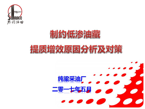 制约低渗油藏提质增效原因分析及对策