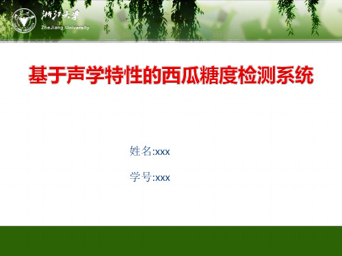 基于声学特性的西瓜糖度检测系统