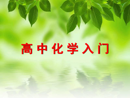 高中化学入门(课堂PPT)