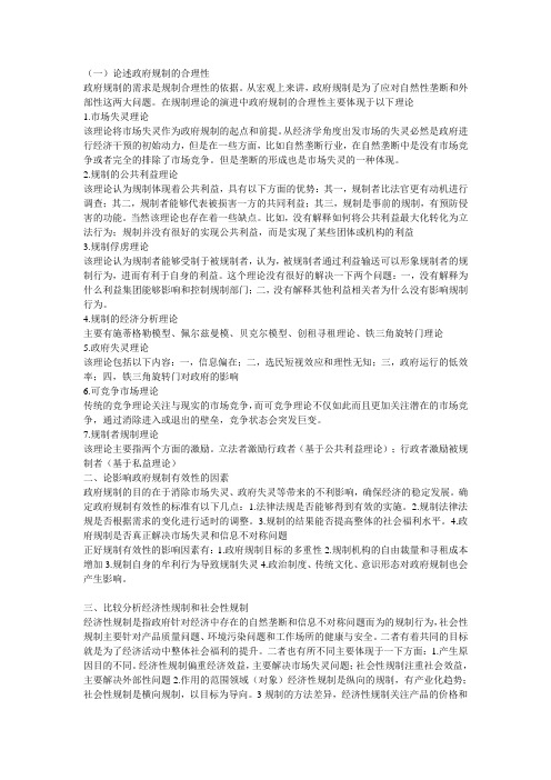 政府规制问题