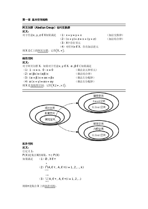 近代数学基础I总结