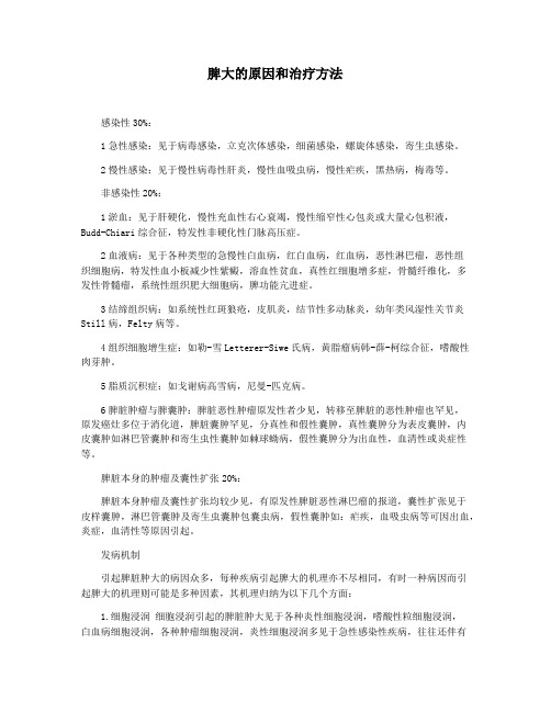 脾大的原因和治疗方法