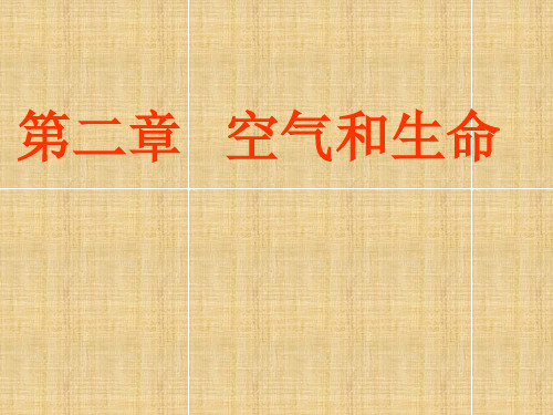 初三化学空气和生命单元复习 浙教版名师精编课件
